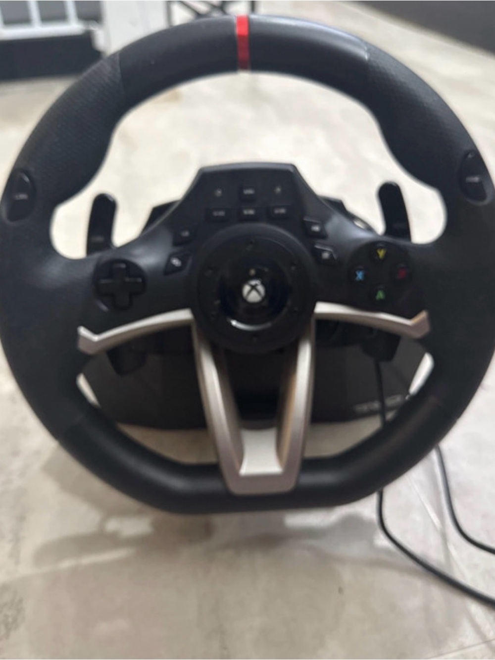 Racing Wheel Controller in Black and Silver